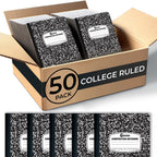 Rosmonde 50 Pack Bulk Composition Notebooks College Ruled, 200 Pages, 9-3/4 x
