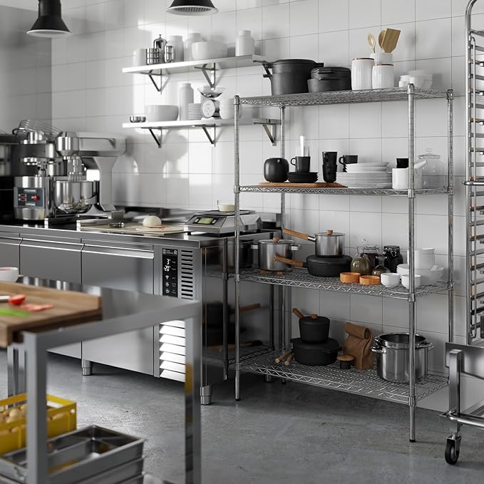 Regal Altair 21" Deep x 42" Wide x 64" Height Wire Shelving Kit | 4-Tier | NSF - Image 5