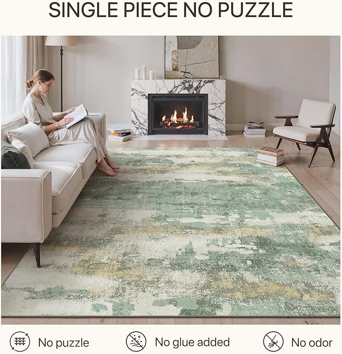 GENIMO No Crease Non Slip 6x9 Area Rugs - Image 3