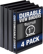 Samsill Durable 1 Inch Binder, Made in the USA, Round Ring Customizable Clear by Samsill