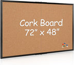 Board2by Extra Large Cork Bulletin Board 72" X 48", Foldable Notice Pin Board by Justdowhatyouwanttodo