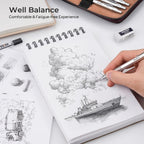 nicpro 33pcs metal mechanical pencil set in leather, package contents