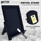 Framed Tabletop Chalkboard Sign, 9.5" x 14", Rustic Wood Frame, Small Magnetic - Image 6