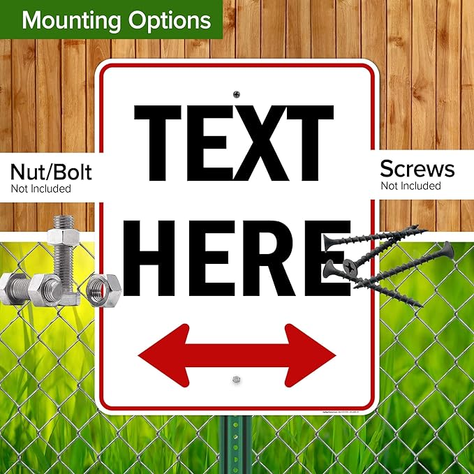 Custom Arrow, Custom Directional Sign, Two Way Arrow, 24x30 Inches, Rust Free - Image 5