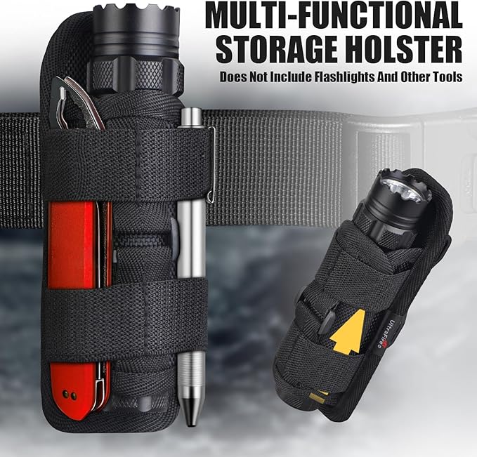 ULTRAFIRE Tactical Flashlight Holster Pouch, 360 Degree Adjustable Police Duty - Image 4