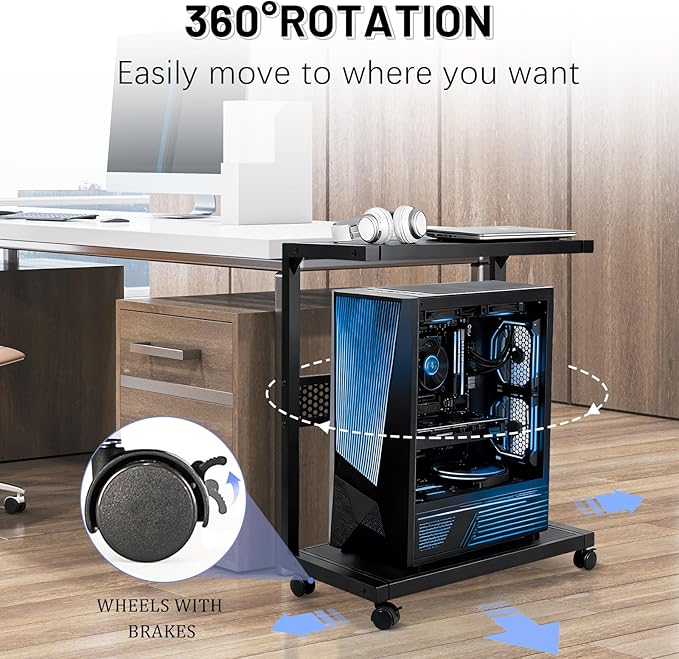 Bfttlity Large PC Stand Computer Tower Stand 2-Tier Metal CPU Holder - Image 3