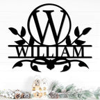 Personalized Metal Name Signs, Split Letter Monogram Wall Decor, Custom Last by Unknown