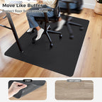 Sycoodeal Chair Mat,Office Chair Mat for Hardwood and Tile Floor, Heavy Duty Floor Protector for Rolling Chairs,Non-Slip,Computer Mat for Home Office 36" x 48"(Black)