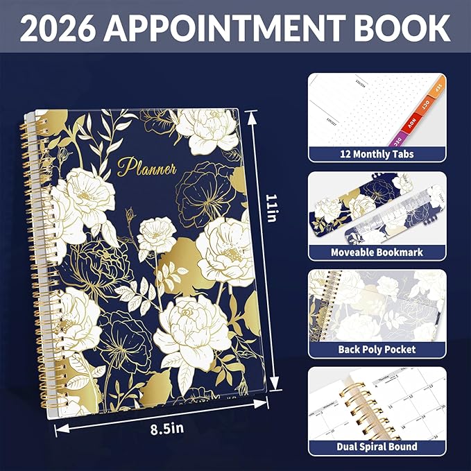 SUNEE 2026 Appointment Book, Quarter-Hourly, Weekly & Monthly - Image 4