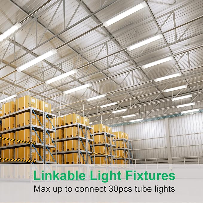 Modlicht Plug in Light Fixtures 2FT 2PCS Linkable 5000K LED Shop Light - Image 3