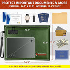 ROLOWAY Fireproof Document Bag, 6400℉ Fireproof Money Bag - Image 2