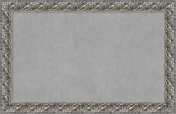 Amanti Art Silver Framed Magnetic Board 30x46 Large Vision Board by AmantiArt