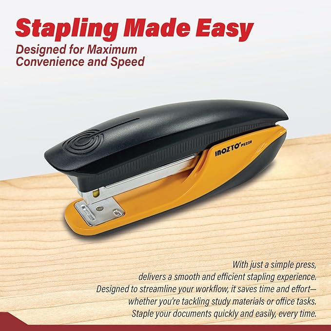 INOZTO Ergonomic Stapler, 20 Sheet Capacity & 100 Staples Storage, - Image 2