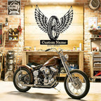 Custom Motorcycle Wheel Metal Signs Personalized Biker Name Sign Custom Garage - Image 2