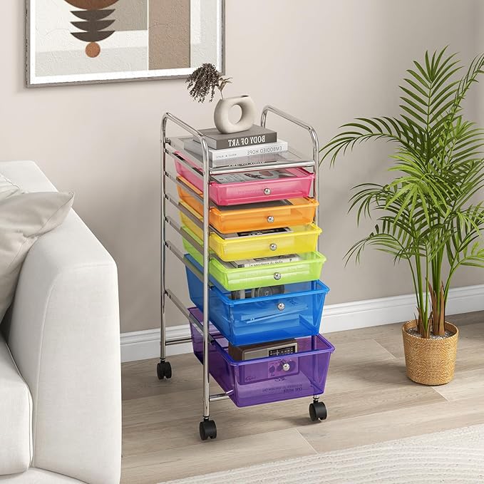RELAX4LIFE 6-Drawer Rolling Storage Cart - Image 6