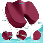 Office Chair Seat Cushion, Cooling Gel Enhanced Memory Foam Cushion - Image 3