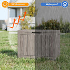 Yardgrace 35 Gallon Small Waterproof Outdoor Storage Box, Resin Deck Box - Image 2