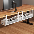 2 Pack Under Desk Cable Management Tray, Cinati Cord Organizers by Cinati