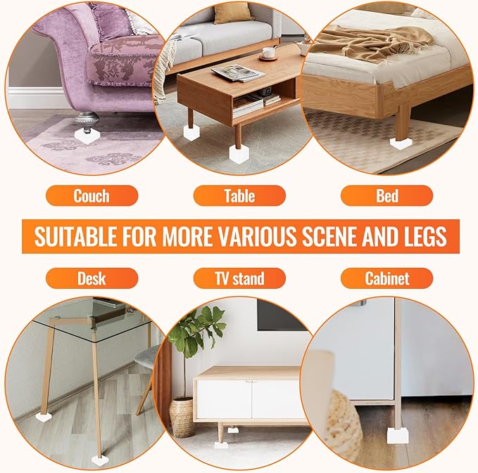 shouwuhho Furniture Risers, 8 Pack Bed Risers - Image 6