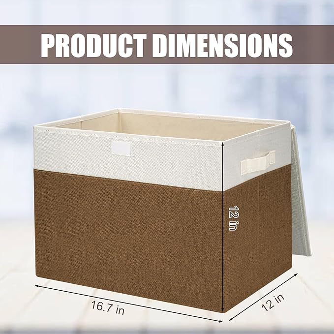 Large 17" 42 Quarts Collapsible Stackable Storage Bins - Image 2