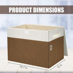 Large 17" 42 Quarts Collapsible Stackable Storage Bins - Image 2
