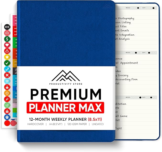 Undated, 2026 Planner, 8.5" x 11" by PRODUCTIVITYSTORE