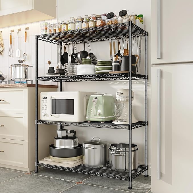 DurayLoly 4- Shelf Metal Shelving Unit Adjustable Storage Shelves Heavy Duty - Image 7