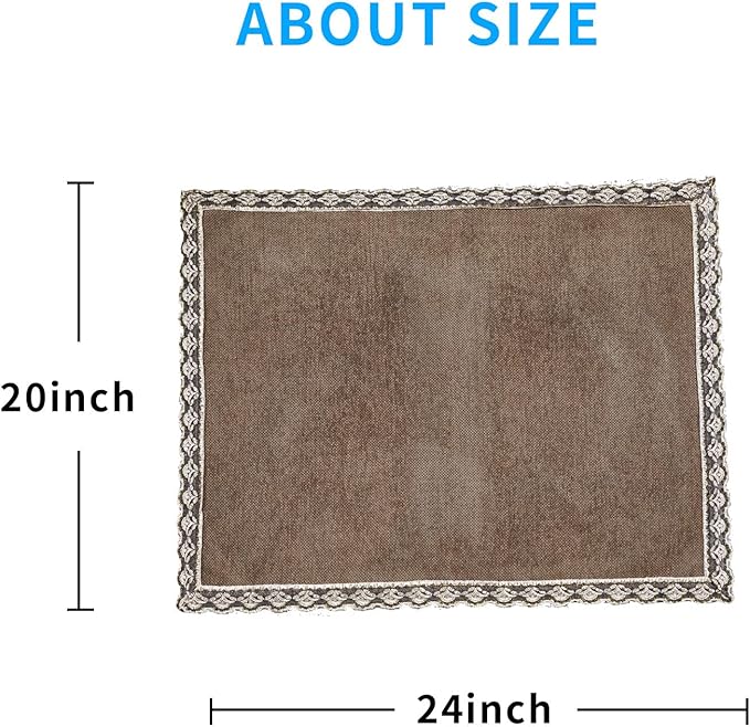 MINJIATEX Couch arm Covers, Non-Slip lace Sofa arm Covers Set of 2 Washable - Image 7