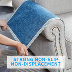 MINJIATEX Couch arm Covers, Non-Slip lace Sofa arm Cover Set of 2 Washable Sofa - Image 4