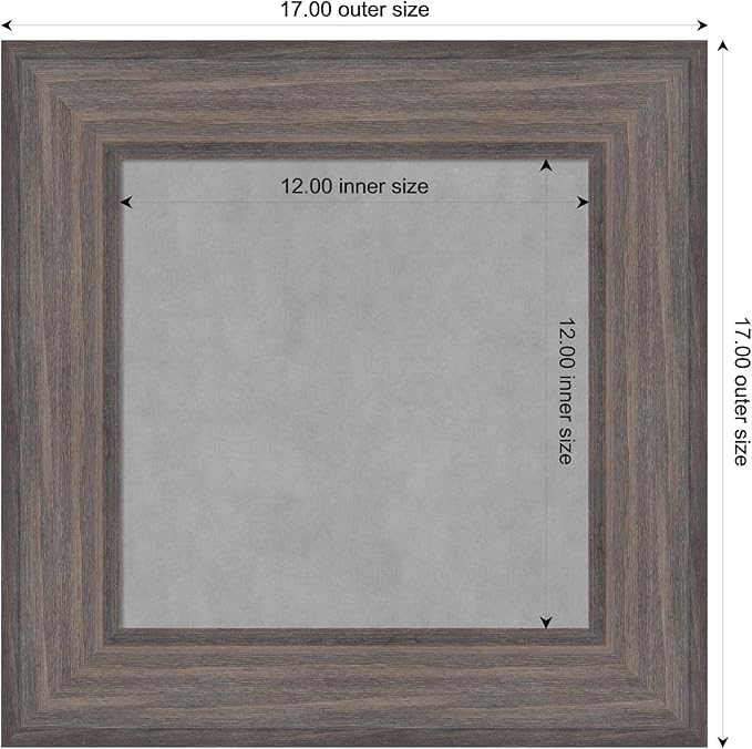 Amanti Art Grey Framed Magnetic Board 17x17 X-Small Vision Board - Image 4
