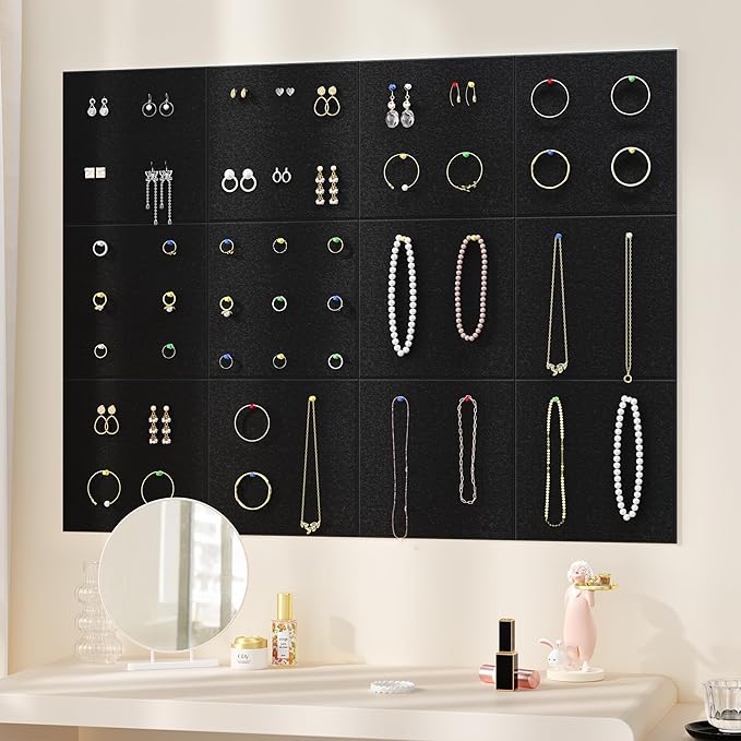 Neatsure Large Cork Board for Wall, 12 Panels Felt Tiles Tack Push Pin Board - Image 6