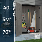 suncast 54 cu ft medium vertical storage shed, view 10
