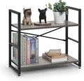 CAPHAUS 2 Tier Small Bookshelf, 24 Inch Width Free Standing Shelf, Bookcase by CAPHAUS