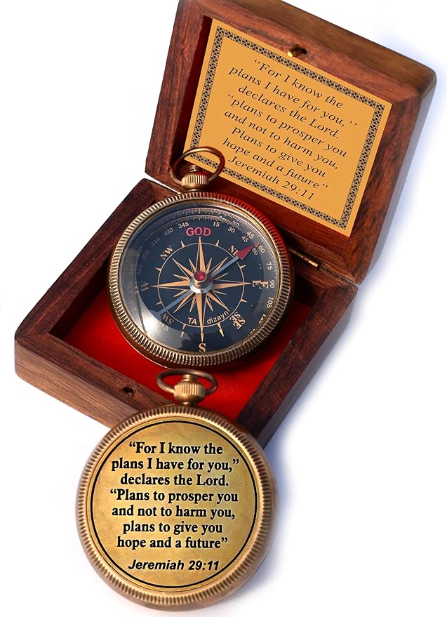 For I Know The Plans I Have For You, Jeremiah 29:11, Solid Brass Directional - Image 9