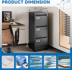 BYNSOE 3 Drawer File Cabinet - Image 3