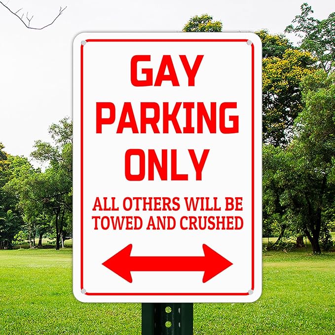 HBXNZ Gay Parking Only Sign Funny Gay Plaque Garage Bar Wall Decor Home Decor - Image 5