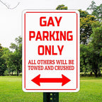 HBXNZ Gay Parking Only Sign Funny Gay Plaque Garage Bar Wall Decor Home Decor - Image 5