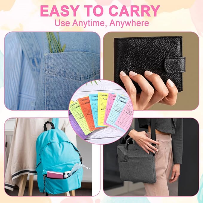 9 Pcs Sticky Phone Message Pad, 5.1×3.9 Inch While You were Out Message Pad - Image 7