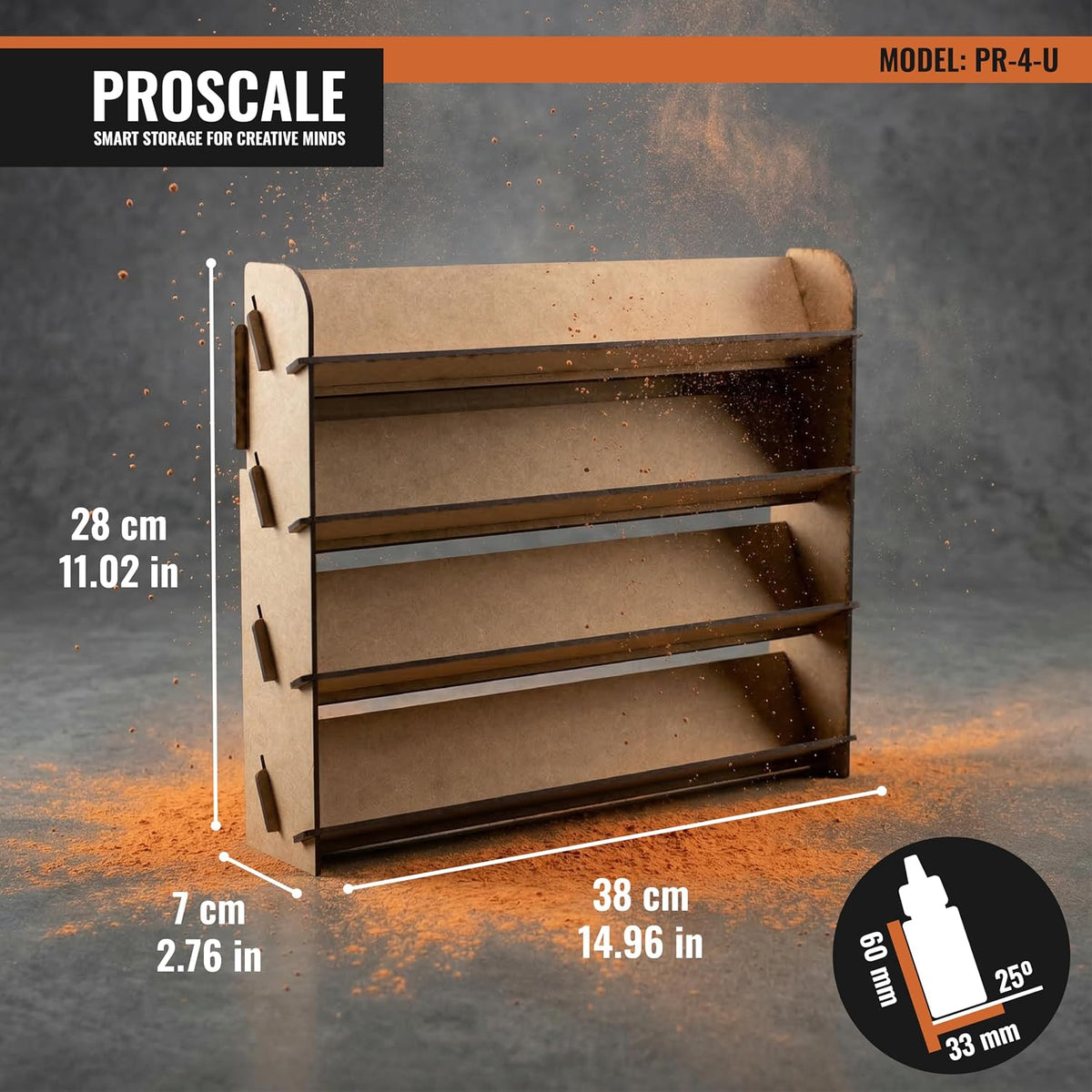 PROSCALE 2x Universal Wall Paint Organizer for Miniatures & Modeling, Ver...