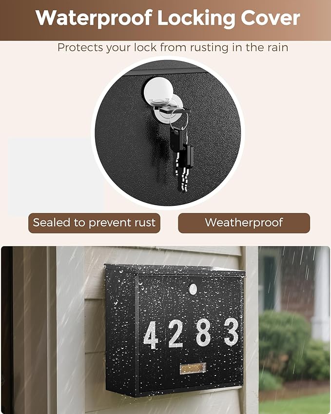 LAND·VOI Locking Wall-Mount Mailbox - Image 2