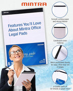 Mintra Office Legal Writing Pads – White Narrow Ruled Paper - Image 4