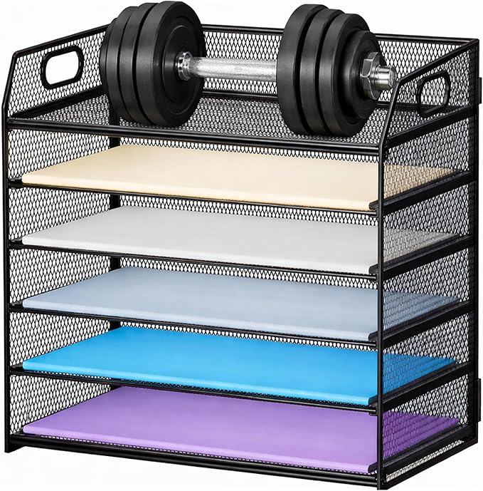 6 Tier Desk Organizer, Heavy-Duty Thick Metal Letter Tray Organizer, Large by Unknown