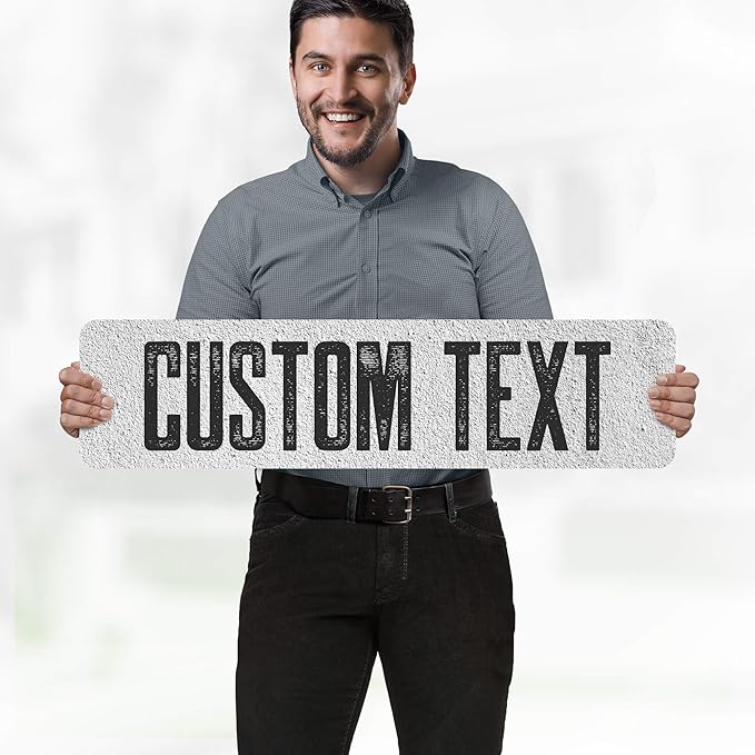 Custom Sign, Custom Street Sign, 11 Font Colors, 13 Font Styles, 4 Hole Options - Image 2