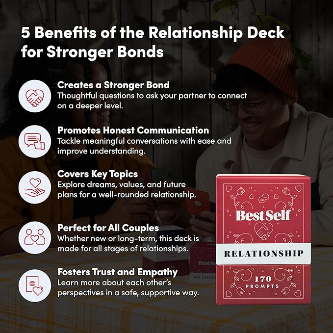 BestSelf Relationship Deck 170 Discussion Prompts Conversations Starter Couples - Image 2
