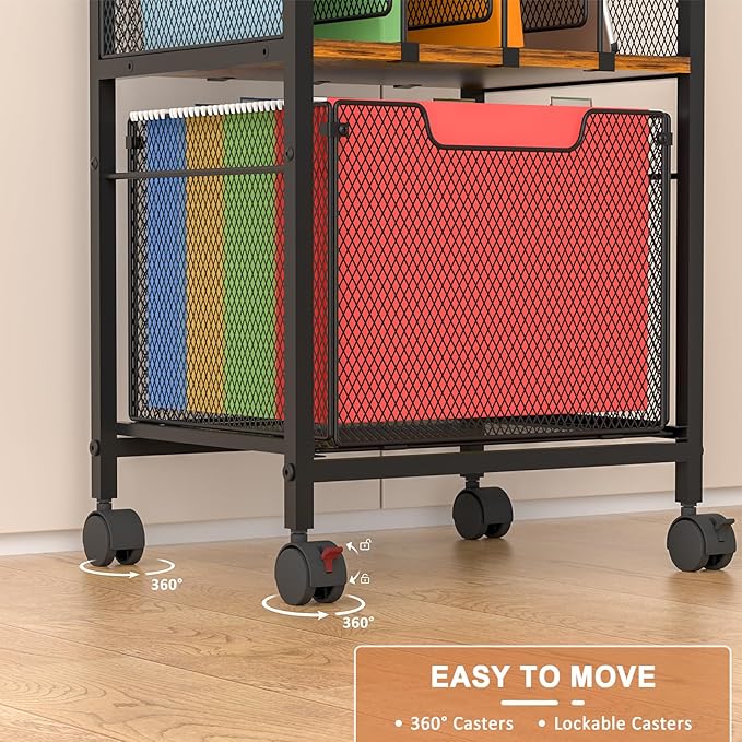 Tiaoheka Rolling File Cabinet - Image 4