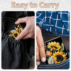 BWEGRHE Slim Credit Card Holder, Sunflowers Butterfly RFID Blocking Metal Wallet - Image 7