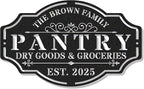 HYTSIGN Personalized Metal Farmhouse Pantry Sign, Wall Decor, Kitchen Signs by HYTSIGN