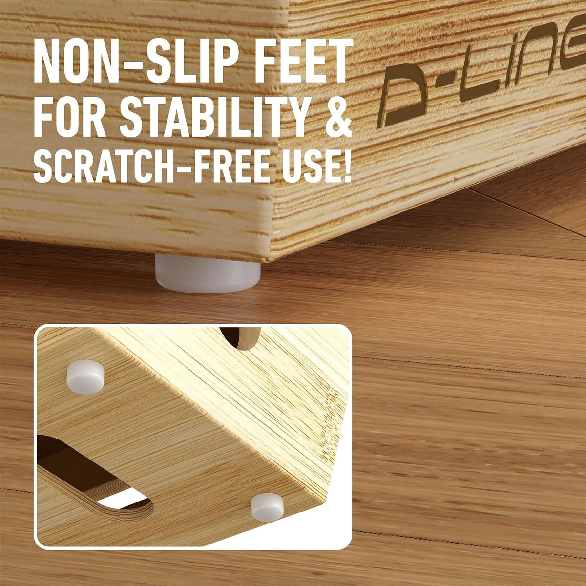 D-Line Bamboo Cable Management Box – Hide Power Strips, Large Cable Organizer...