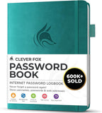 Clever Fox Password Book with alphabetical tabs. Internet Address Organizer by CleverFox