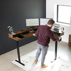 VIVO Electric 2-Tier Corner L-Shaped 63 x 55 inch Standing Desk, Height - Image 2